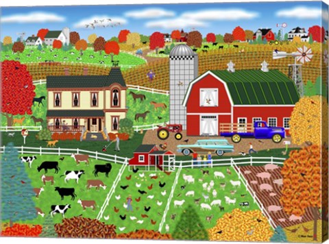 Framed Perfect Day On The Farm Print