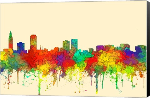 Framed Baton Rouge Louisiana Skyline-SG Print