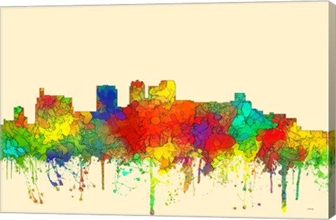 Framed Birmingham Alabama Skyline-SG Print