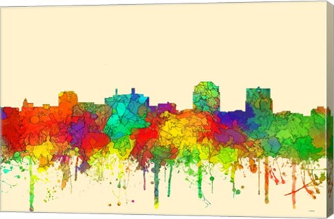 Framed Colorado Springs Colorado Skyline-SG Print