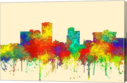 Framed Little Rock Arkansas Skyline-SG Print