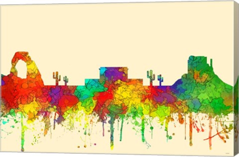 Framed Mesa Arizona Skyline-SG Print