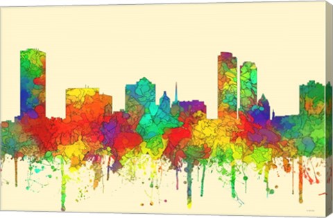 Framed Milwaukee Wisconsin Skyline-SG Print