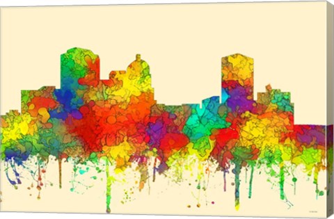 Framed Montgomery Alabama Skyline-SG Print