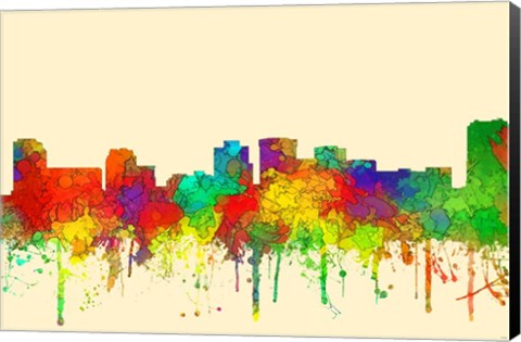 Framed Norfolk Virginia Skyline-SG Print