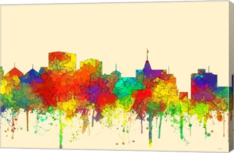 Framed Oakland California Skyline-SG Print