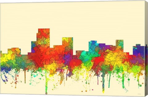 Framed Parsippany New Jersey Skyline-SG Print