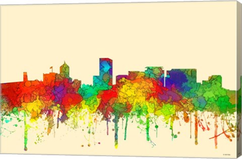 Framed Portland Oregon Skyline-SG Print