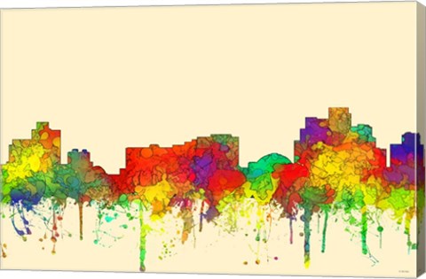 Framed Reno Nevada Skyline-SG Print