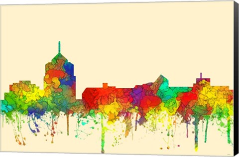 Framed Roanoke Virginia Skyline-SG Print