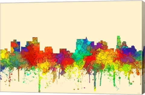Framed Springfield Illinois Skyline-SG Print