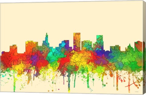 Framed St Paul Minnesota Skyline-SG Print