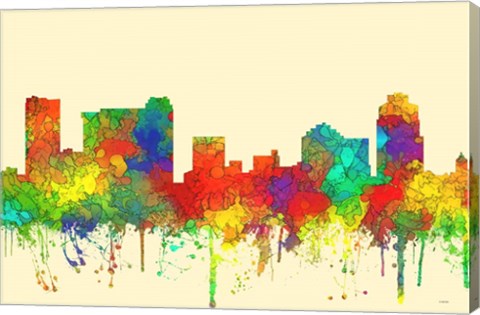 Framed St Petersburg Florida Skyline-SG Print