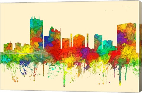 Framed Toledo Skyline-sg Print