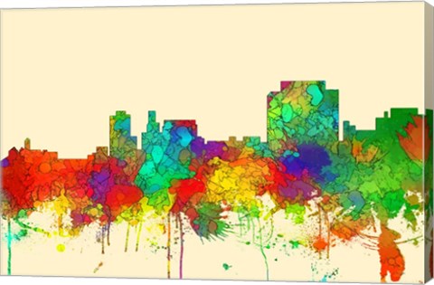 Framed Trenton New Jersey Skyline SG Print