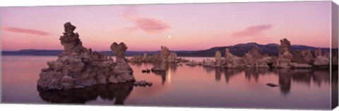 Framed Tufa Rock Formations in a Lake, Mono Lake, Mono Lake Tufa State Reserve, California Print