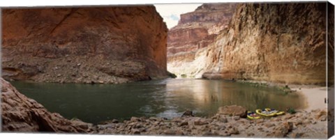 Framed Kayakers in Colorado River, Grand Canyon National Park, Arizona Print