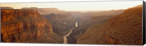 Framed River passing through Toroweap Point, Grand Canyon National Park, Arizona Print