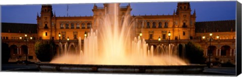 Framed Plaza De Espana, Seville, Spain Print