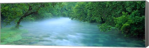 Framed Creek flowing through a Forest, Ozark National Scenic Riverways, Ozark Mountains, Missouri Print