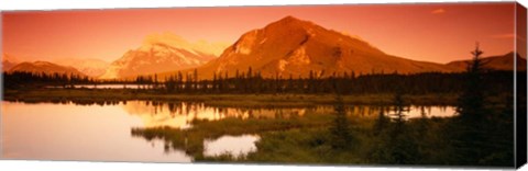 Framed View of the Mt Rundle, Banff National Park, Alberta, Canada Print