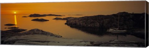 Framed Sunset Sweden Print