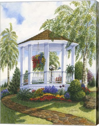 Framed Garden Gazebo Print