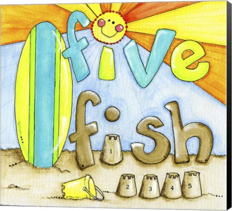 Framed Five Fish Compliment Print