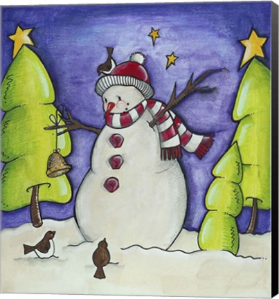 Framed Winter Friends Print