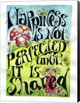 Framed Share Happiness Print