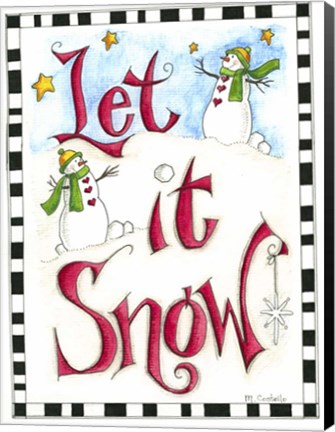 Framed Let it Snow Print