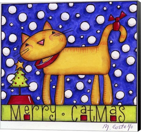 Framed Color Kitty Print
