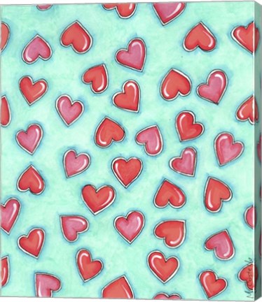 Framed Hearts Print