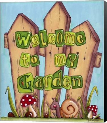 Framed Welcome to My Garden Print