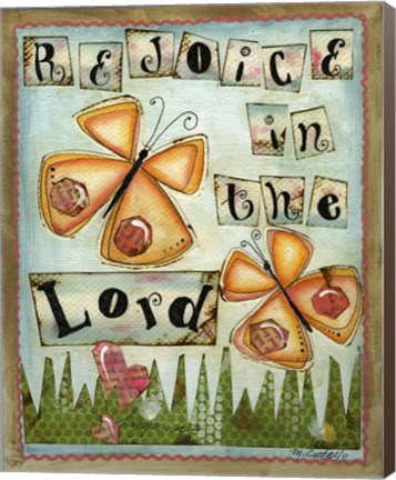 Framed Rejoice in the Lord Print