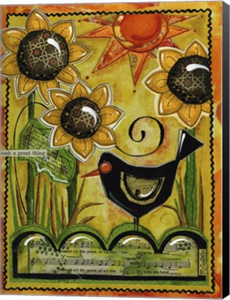 Framed Sunshine And Sunflowers Print