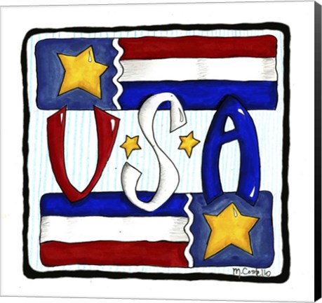 Framed USA Print