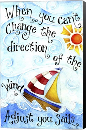 Framed Adjust Your Sail(Words) Print