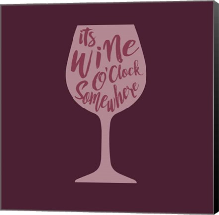 Framed Wine O&#39;Clock Print