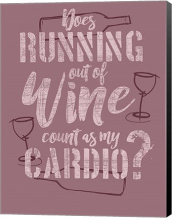 Framed Running Out of Wine Print