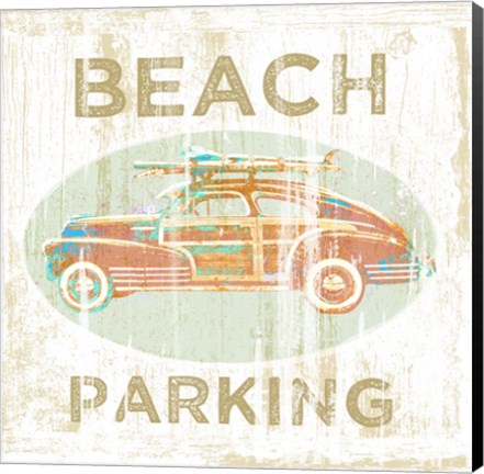 Framed Beach Parking Print