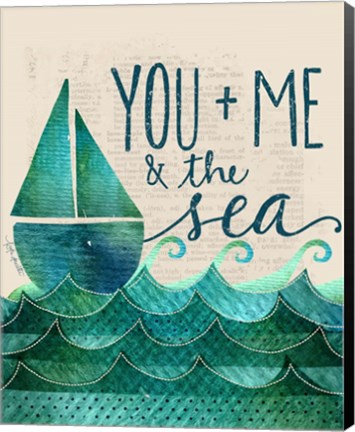 Framed You, Me &amp; the Sea Print