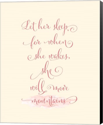 Framed Let Her Sleep Print