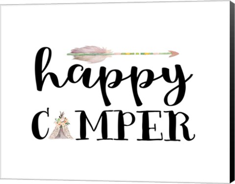 Framed Happy Camper I Print