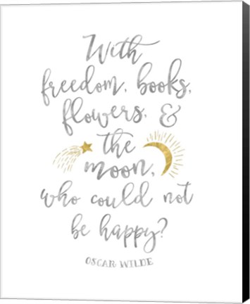 Framed Oscar Wilde Freedom Quote Print