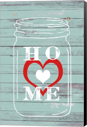 Framed Home Mason Jar Print