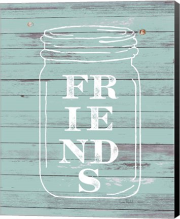 Framed Friends Mason Jar Print