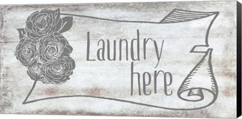 Framed Laundry Here Print