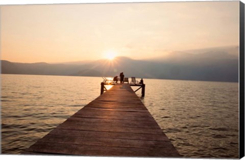 Framed Summer at the Lake Print