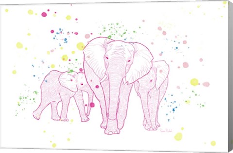 Framed Happy Elephant Print